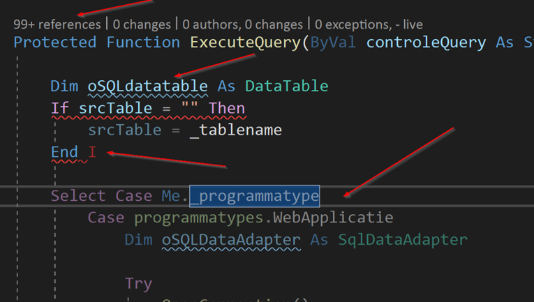 Static code analysis ide features